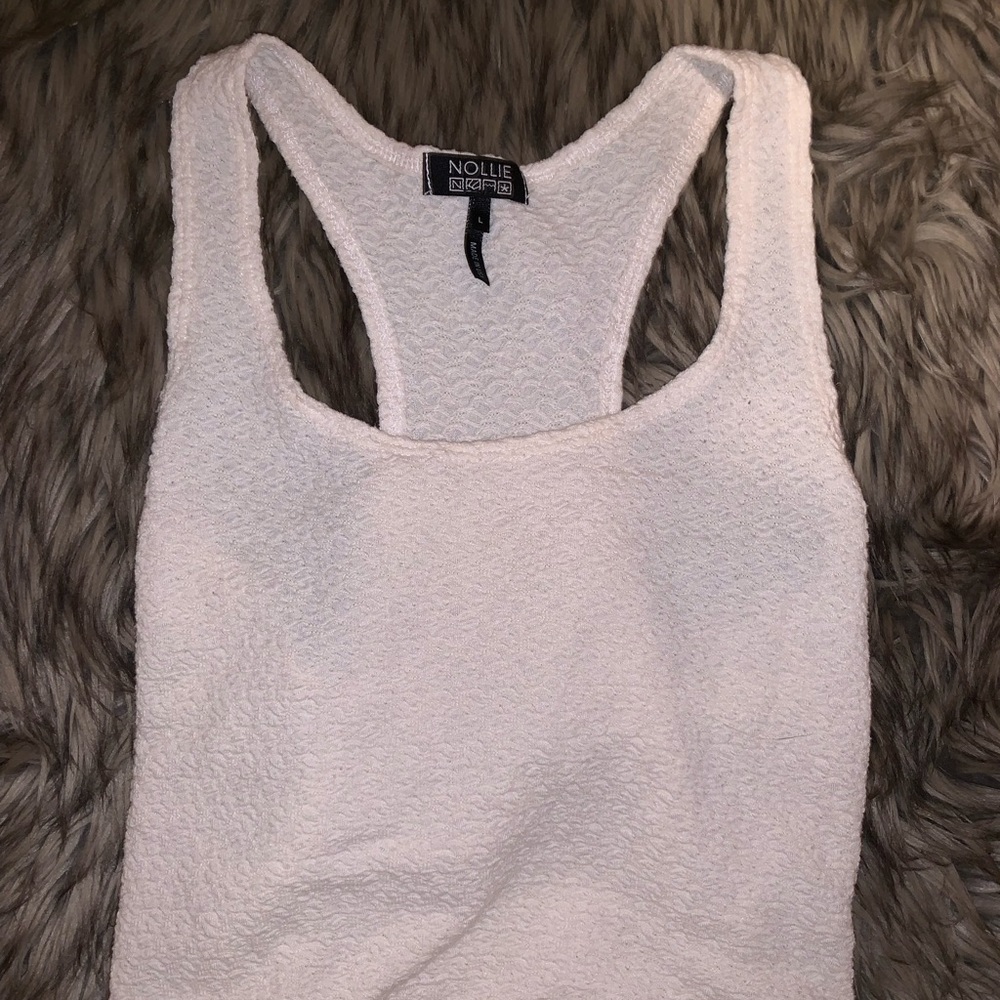 Cream crop top
